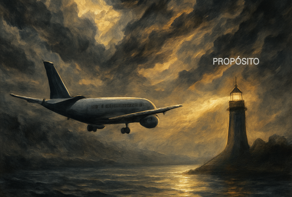 Un diagrama que muestra cómo el propósito organizacional es la raíz que alimenta la cultura y los resultados de una empresa.